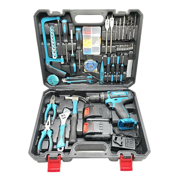 Makita 188V 10mm Cordless Hammer Drill 32-Piece Set Model 261-27 cover مجموعه 32 عددی دریل شارژی چکشی 10 میلی متری 188 ولت ماکیتا مدل 27_261